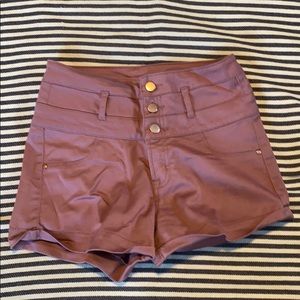 High rise purple shorts 🤍